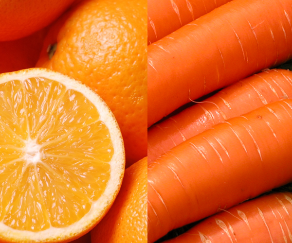 Pulpa de naranja y zanahoria